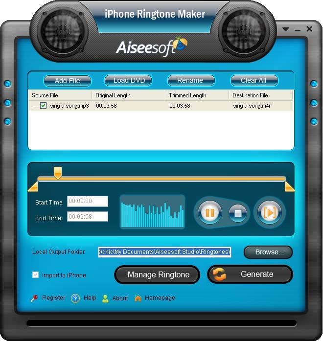 hoogtepunt Leggen mozaïek Download Aiseesoft iPhone Ringtone Maker 7.0.78 for Windows - Download.io