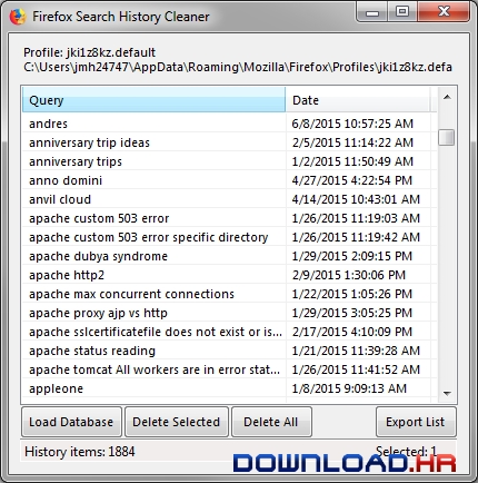 Firefox Search History Cleaner 1.0 1.0 Featured Image for Version 1.0