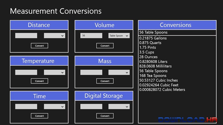 Measurement Conversions for Windows 8 1.0.0.5 1.0.0.5 Featured Image for Version 1.0.0.5