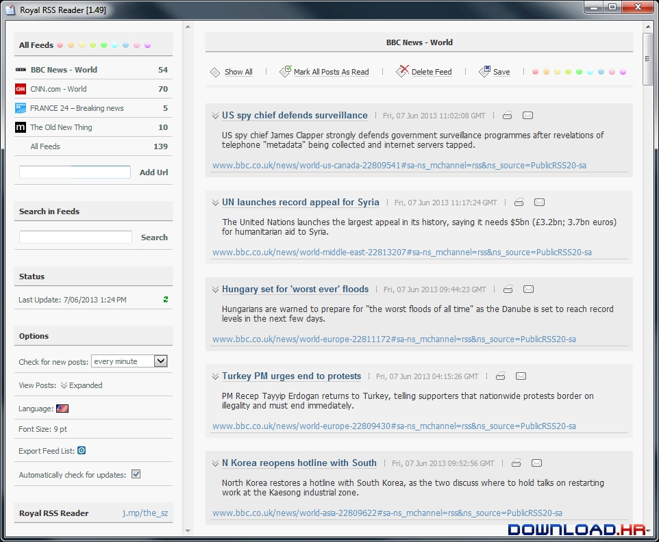 Royal::RSS Reader 1.59 1.59 Featured Image for Version 1.59
